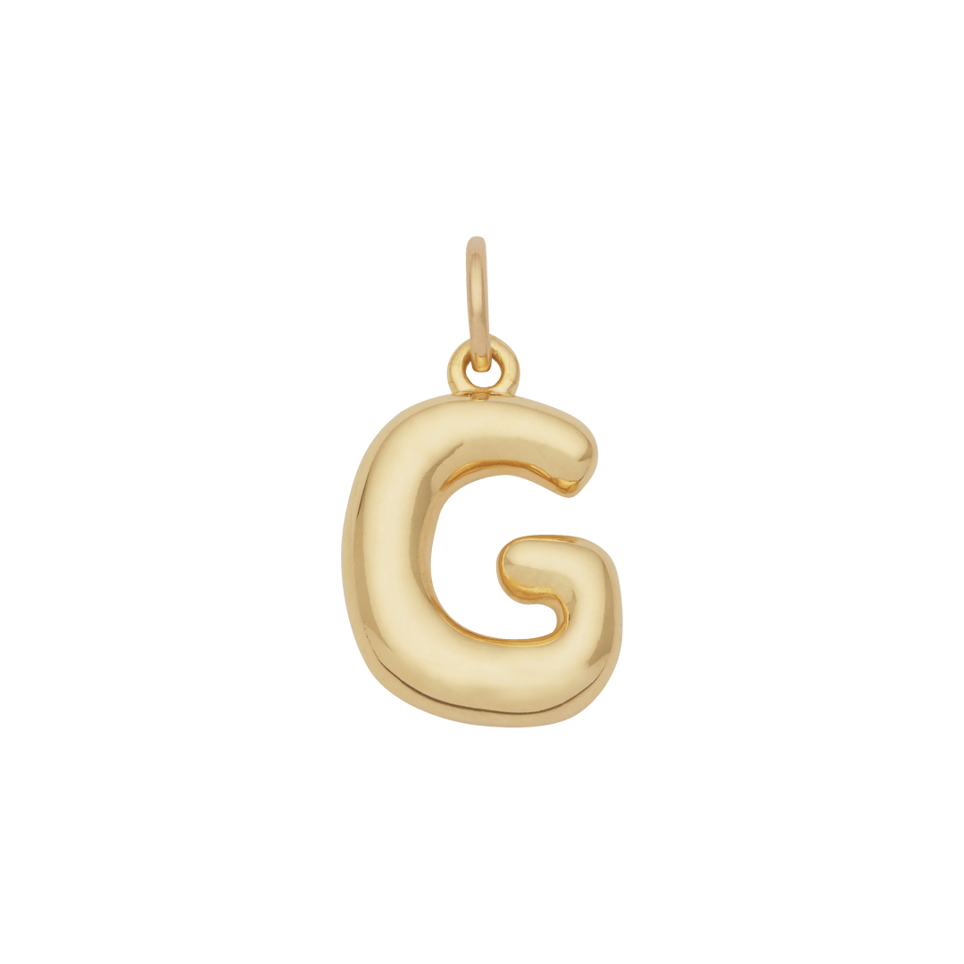 Bubble Letter Charm - Gold