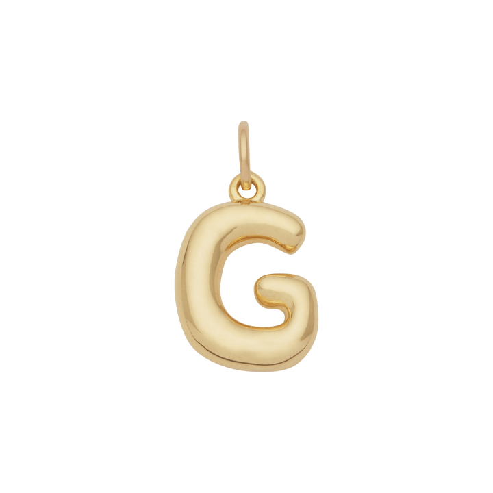 Bubble Letter Charm - Gold