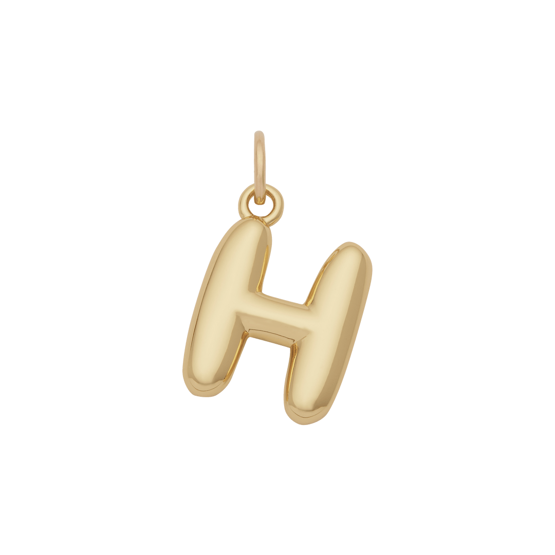 Bubble Letter Charm - Gold