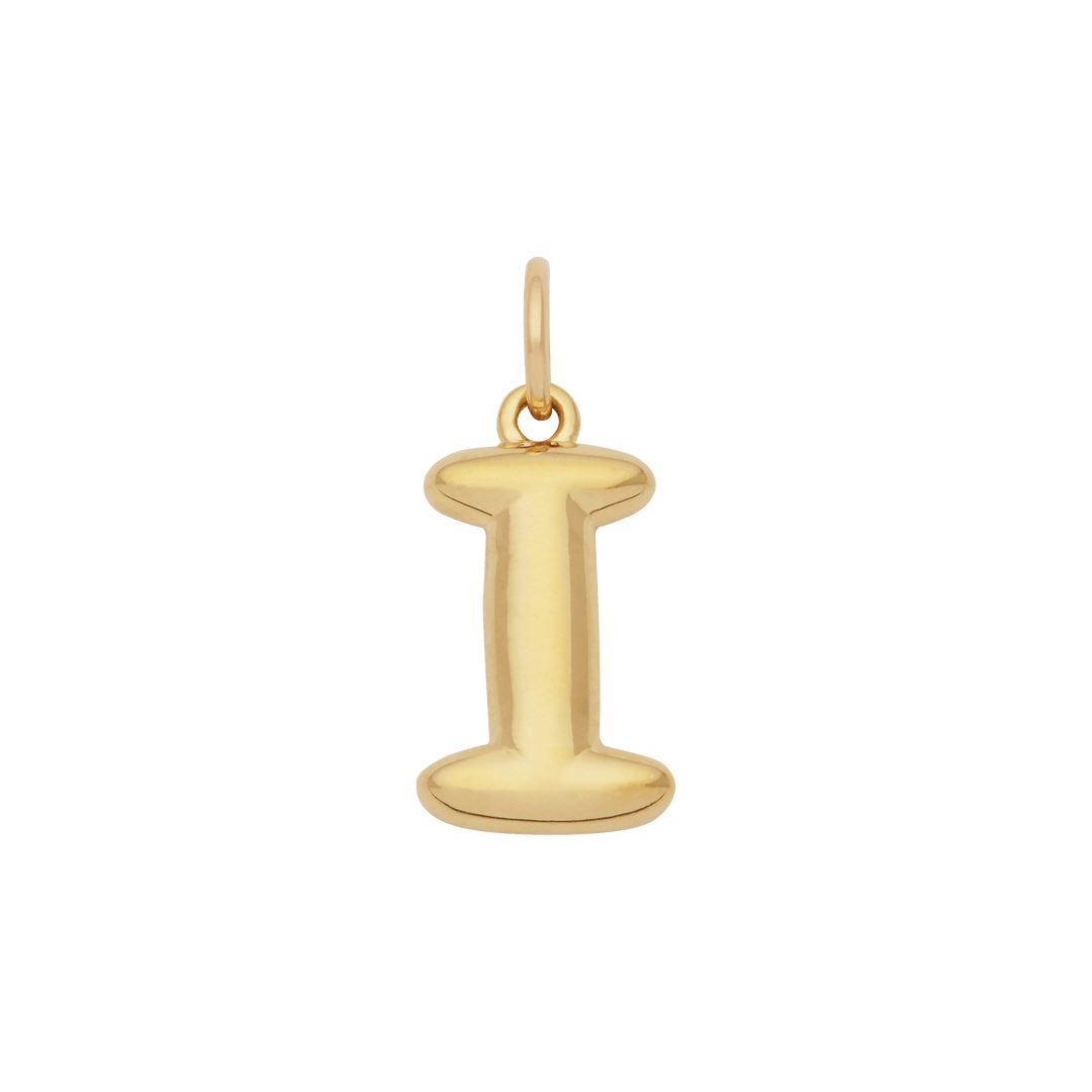 Bubble Letter Charm - Gold