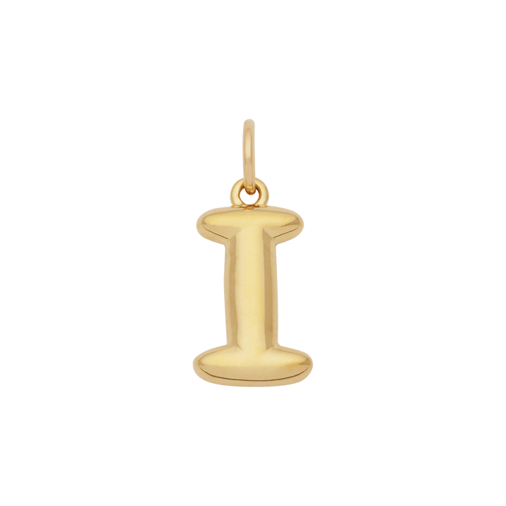 Bubble Letter Charm - Gold