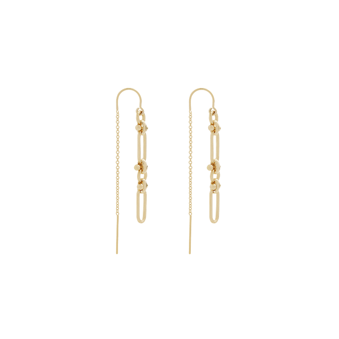 Santorini 14k Gold Thread Earrings – Alana Maria Jewellery
