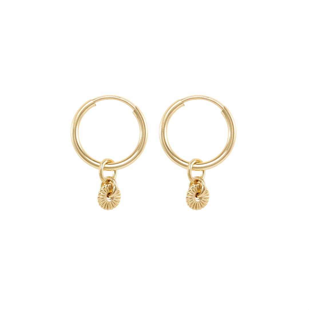 Caia Mini Hoop Earrings - Solid Gold