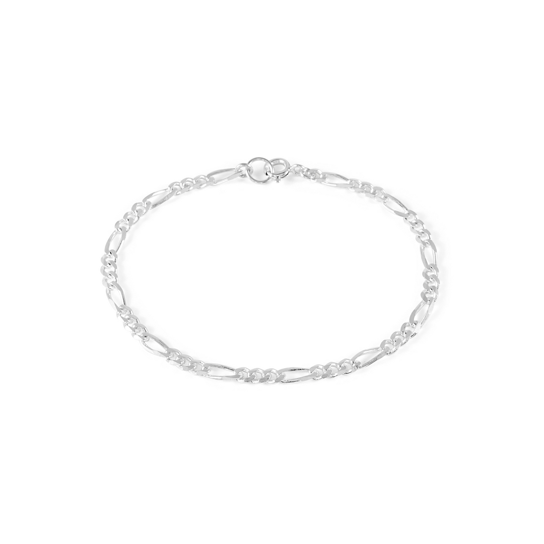 Figaro Bracelet - Sterling Silver