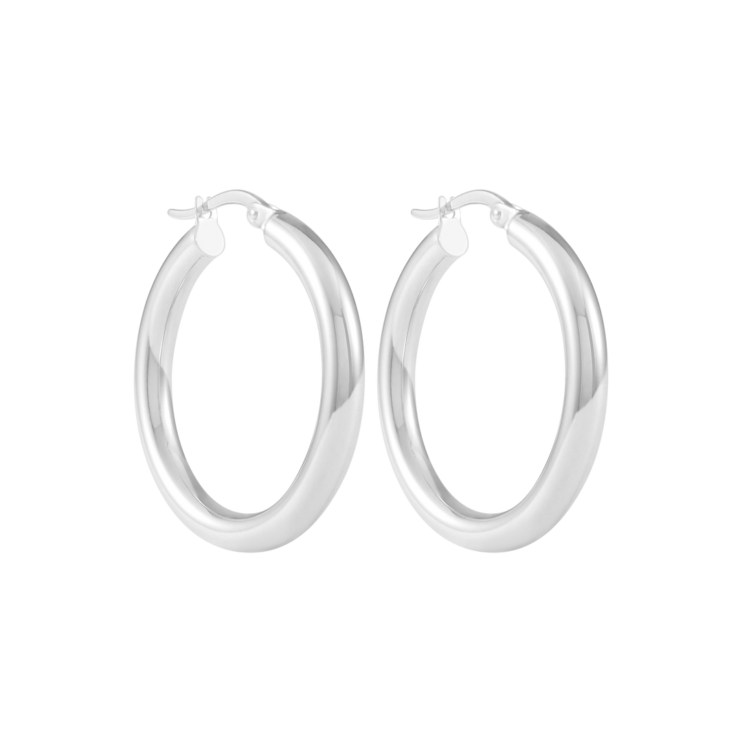 Ailiya Hoop Earrings 26mm - Silver