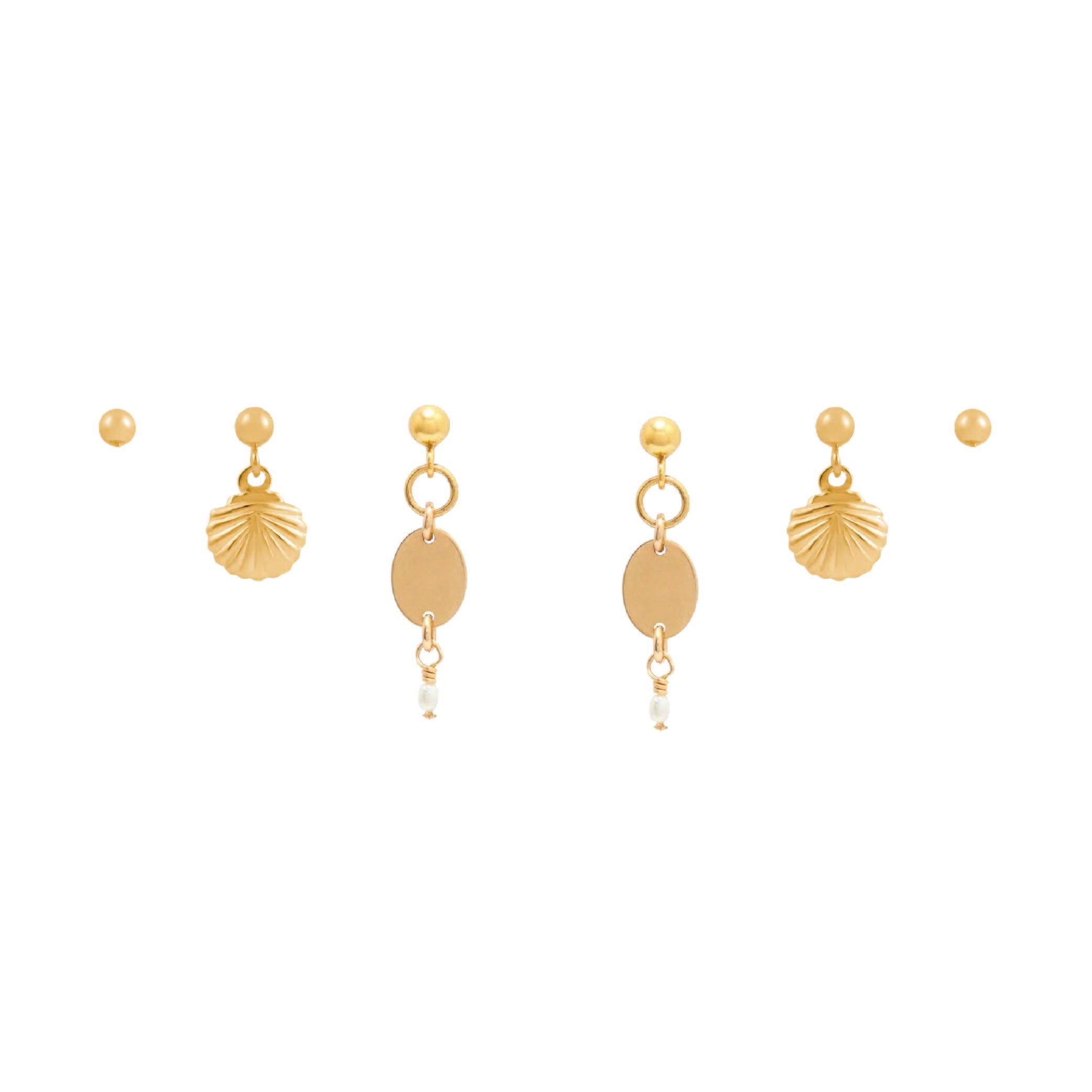 Thalia Earring Set - Gold – Alana Maria Jewellery