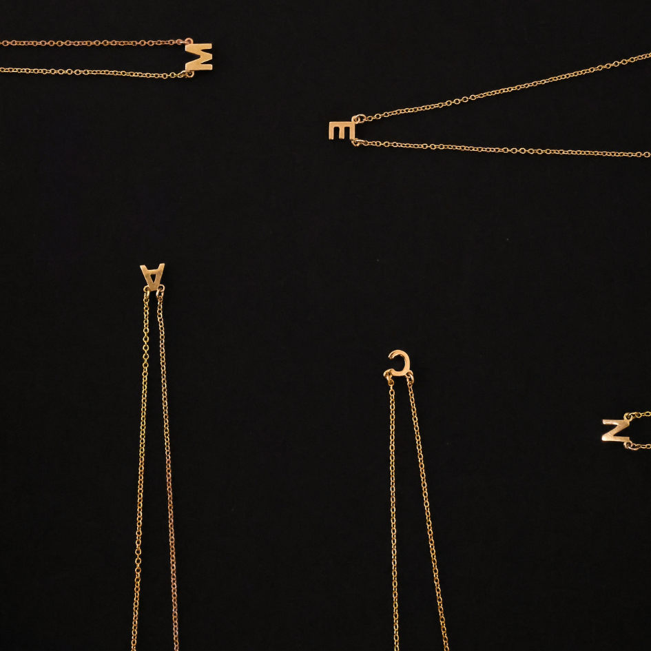 Initial Necklace - Gold