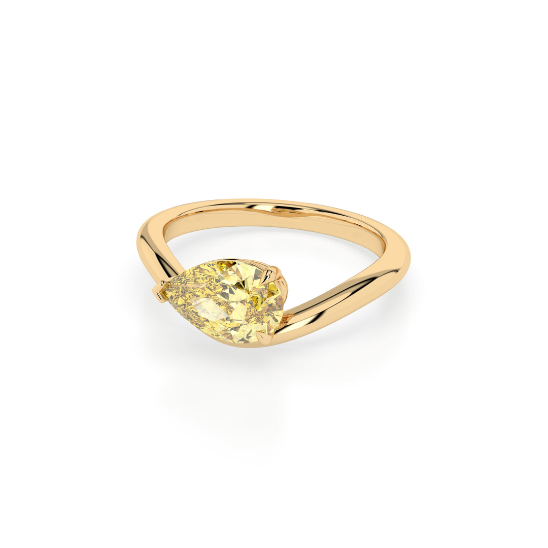 Mira Yellow Diamond Ring - 9k Yellow Gold