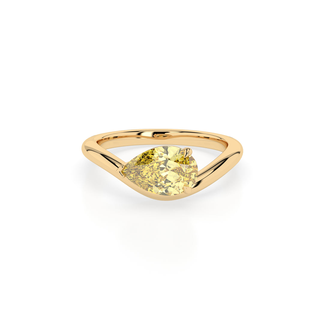 Mira Yellow Diamond Ring - 9k Yellow Gold