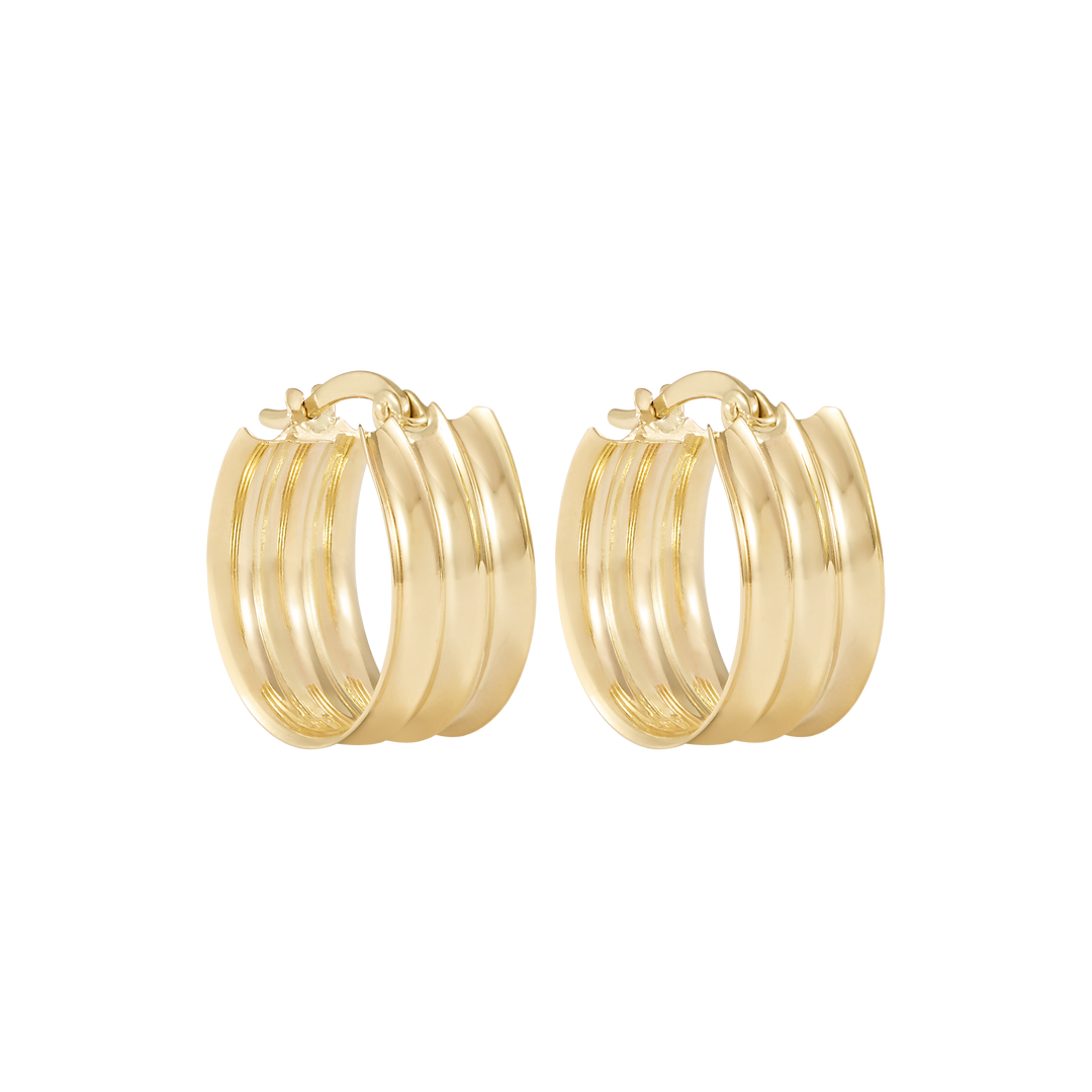 Zephyra Hoop Earrings - Solid Gold