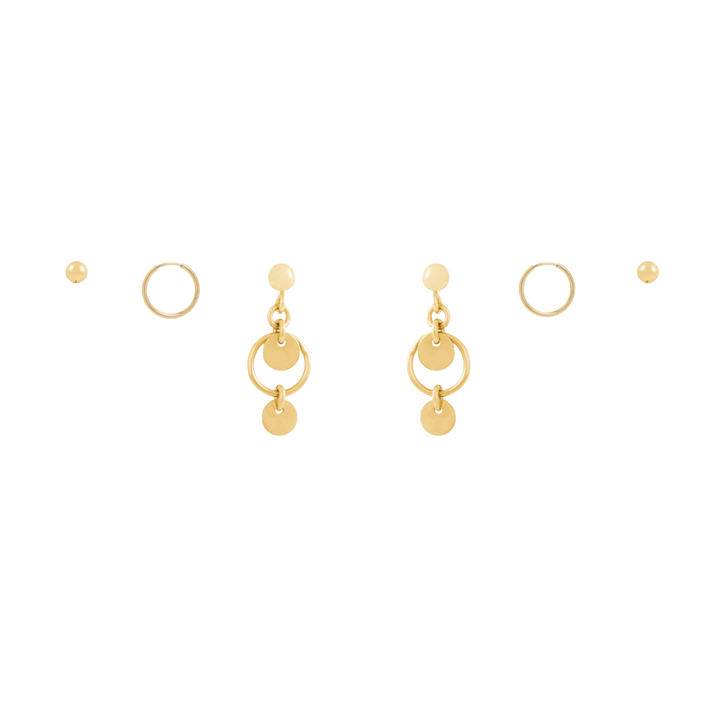 Aida Earring Stack - Gold