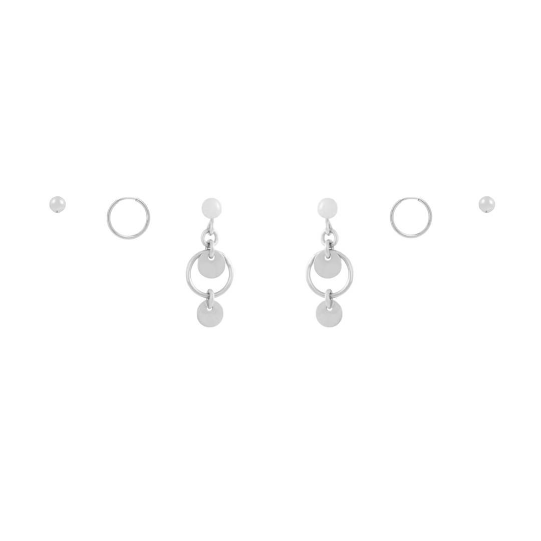 Aida Earring Set - Silver