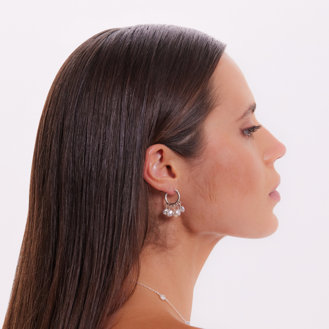 Aurora Hoop Earrings - Silver