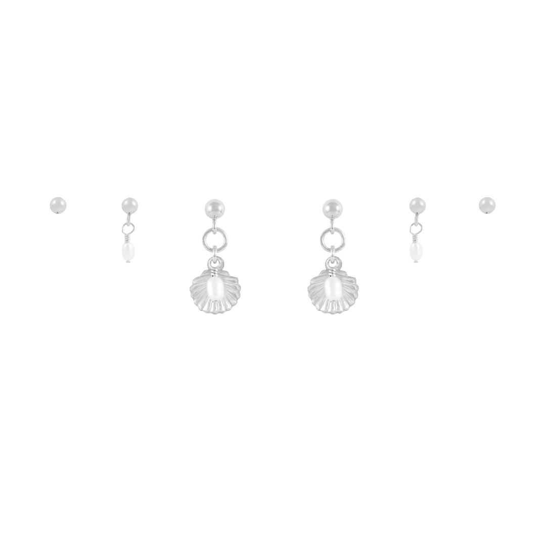 Conchi Earring Set - Silver