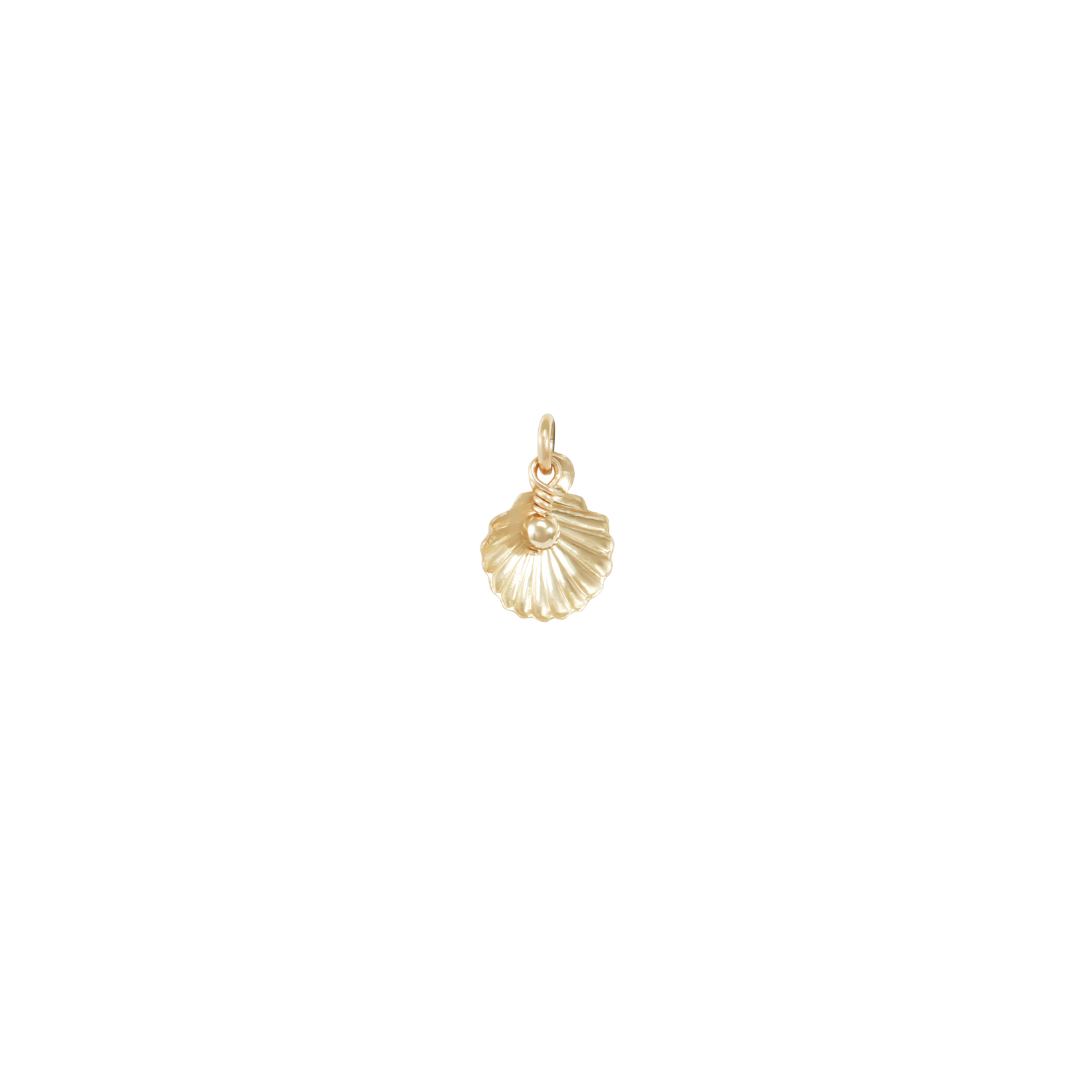 Tiny Shell with Noa Bead - Gold