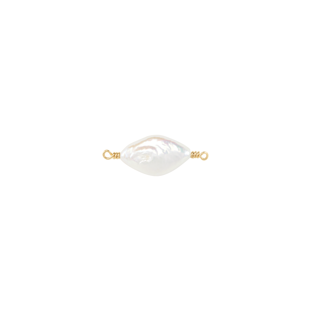 Diamond Pearl Charm - Gold