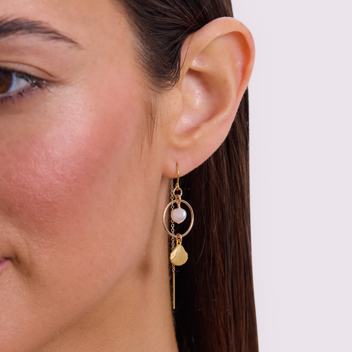 Hestia Thread Earrings - Gold