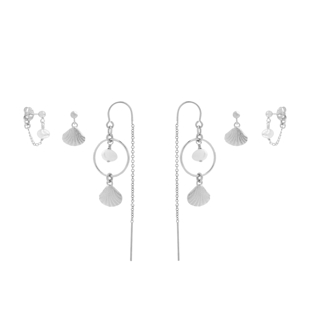 Hestia Earring Set - Silver