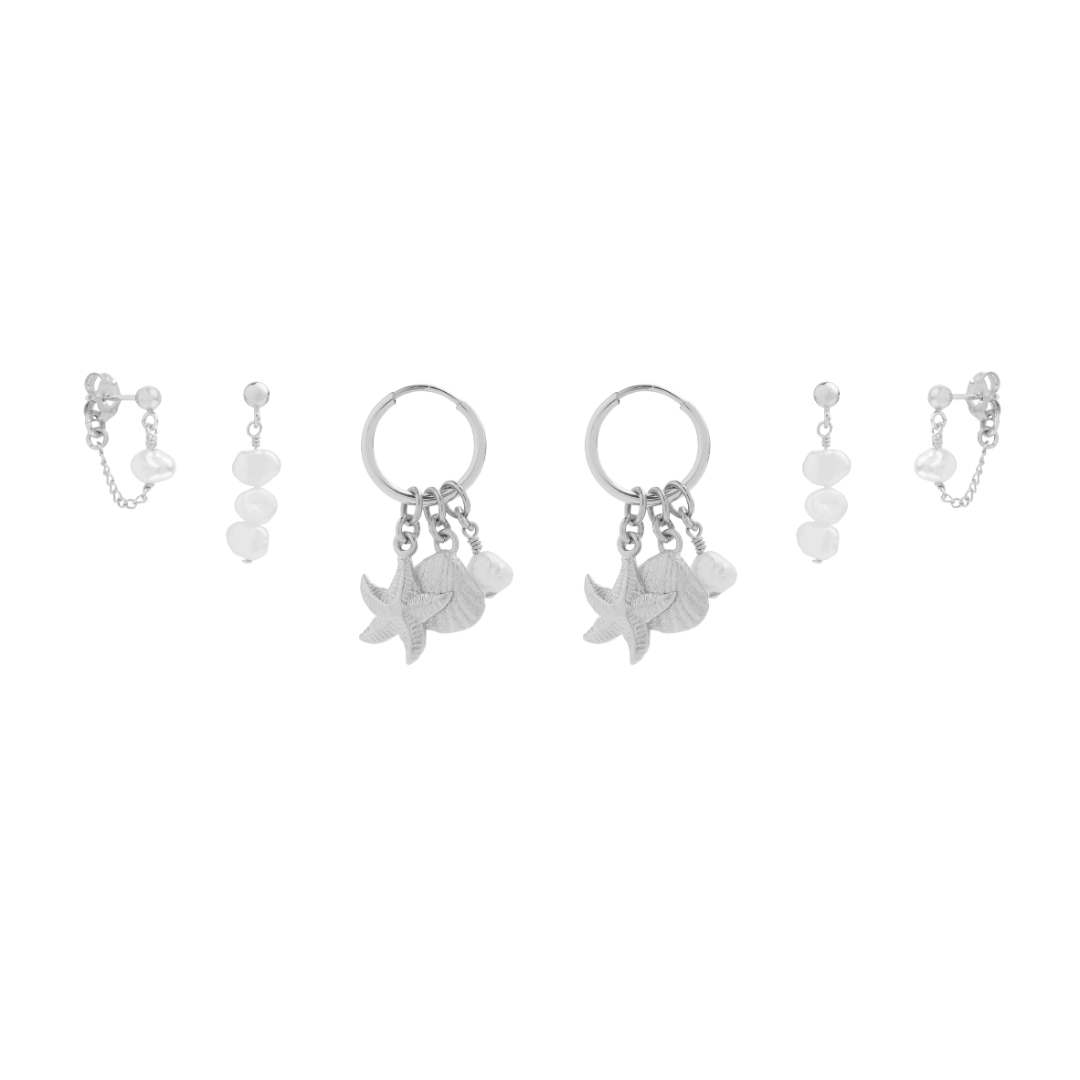 Milos Earring Set - Silver