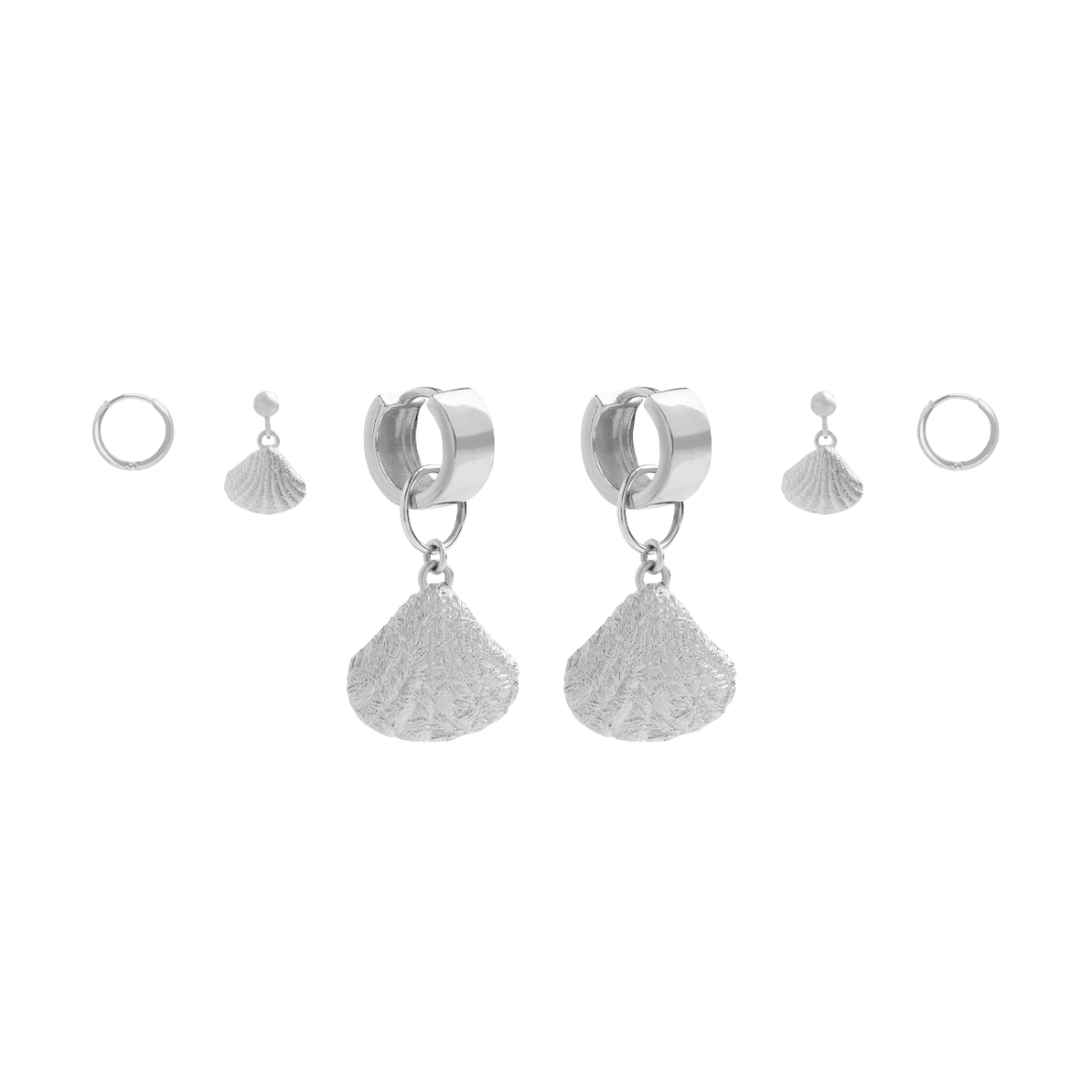 silver earrings