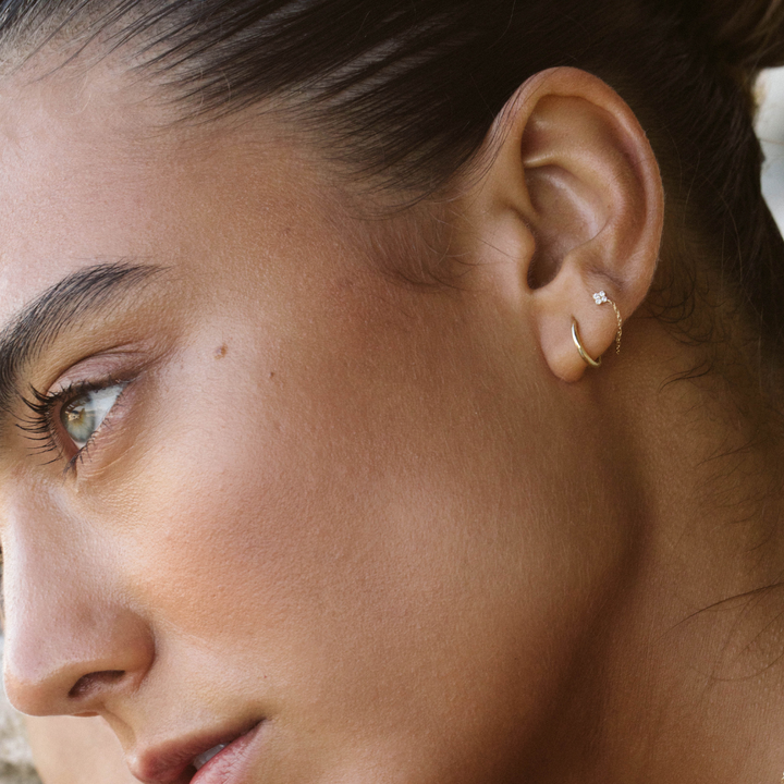 Nikita Hoop Earrings - Solid Gold
