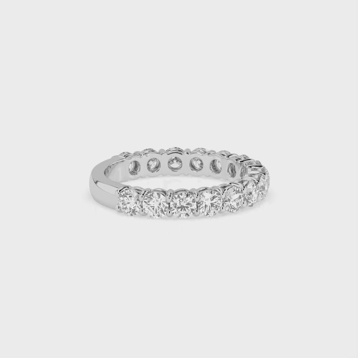 Teya 3/4 Pave Ring - White Gold