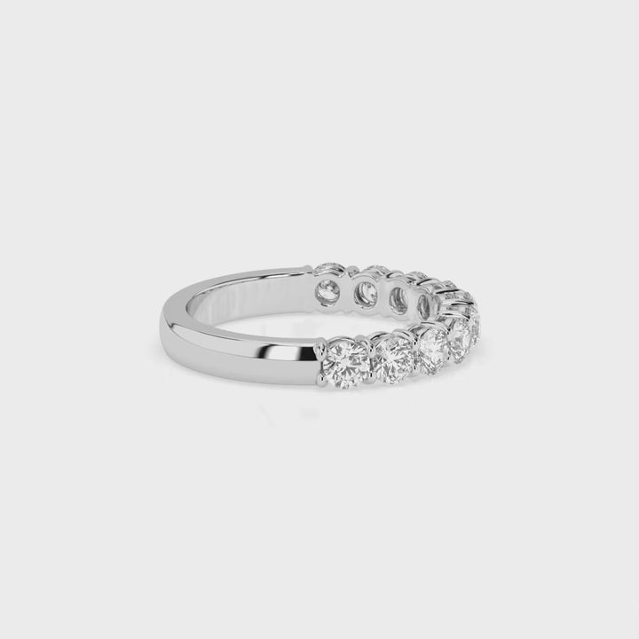 Teya 1/2 Pave Ring - White Gold