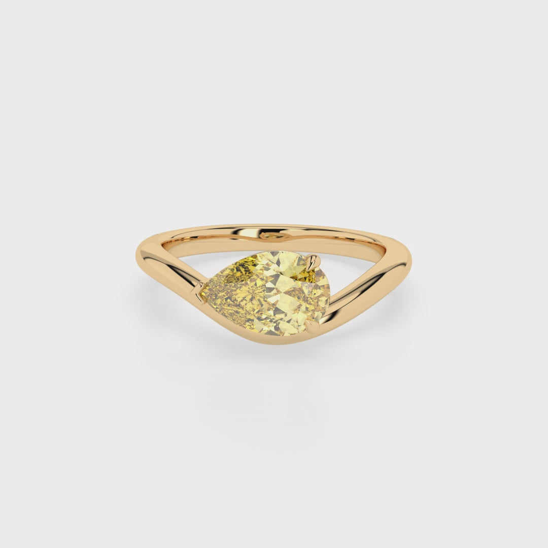 Alegra Yellow Diamond Ring - 9k Yellow Gold