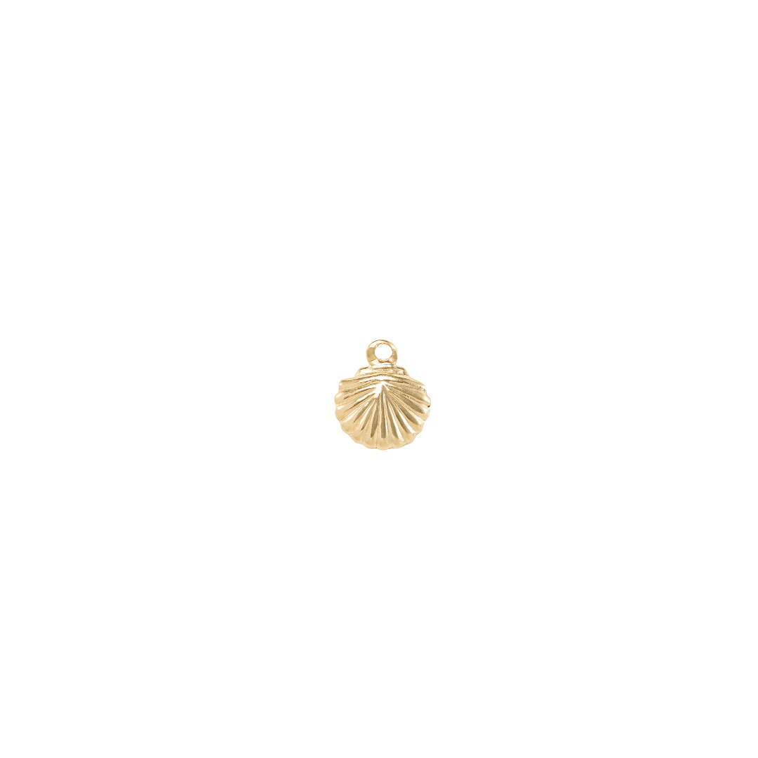 Tiny Shell Charm - Gold