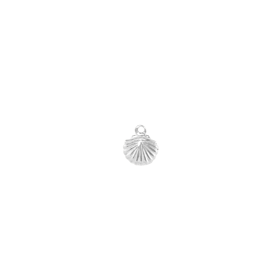 Tiny Shell Charm - Silver