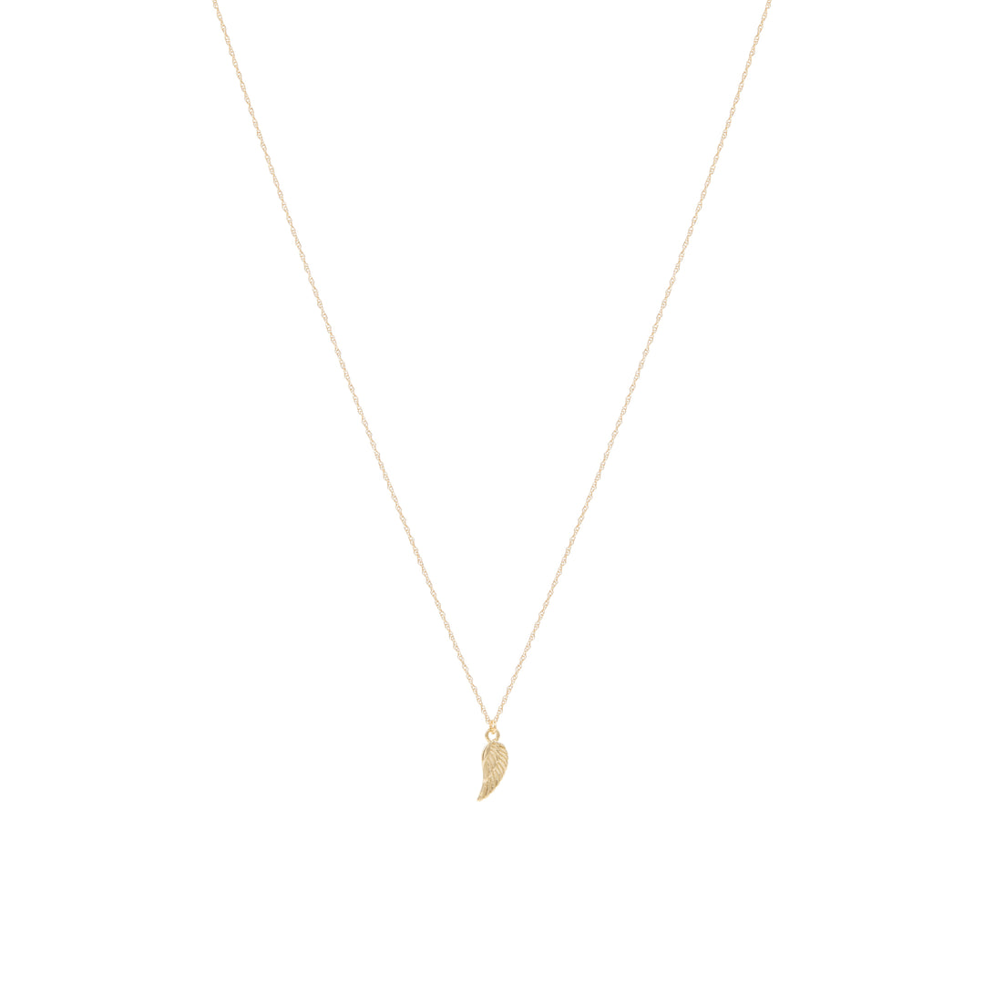 Angel Wing Necklace - Solid Gold