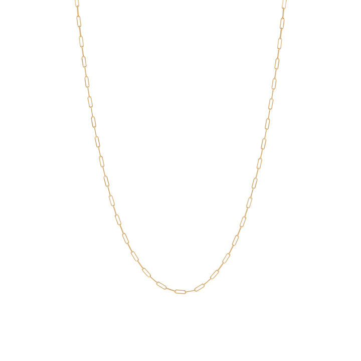 Rectangle Chain Necklace - Solid Gold