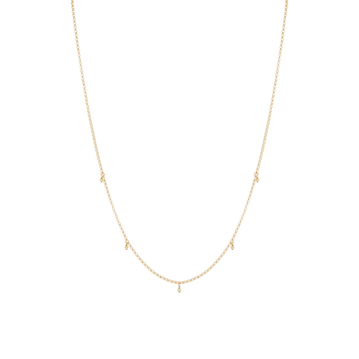 Tilica Beaded Necklace - Solid Gold