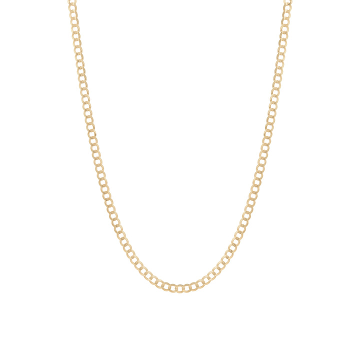 Curb Chain Necklace - Solid Gold
