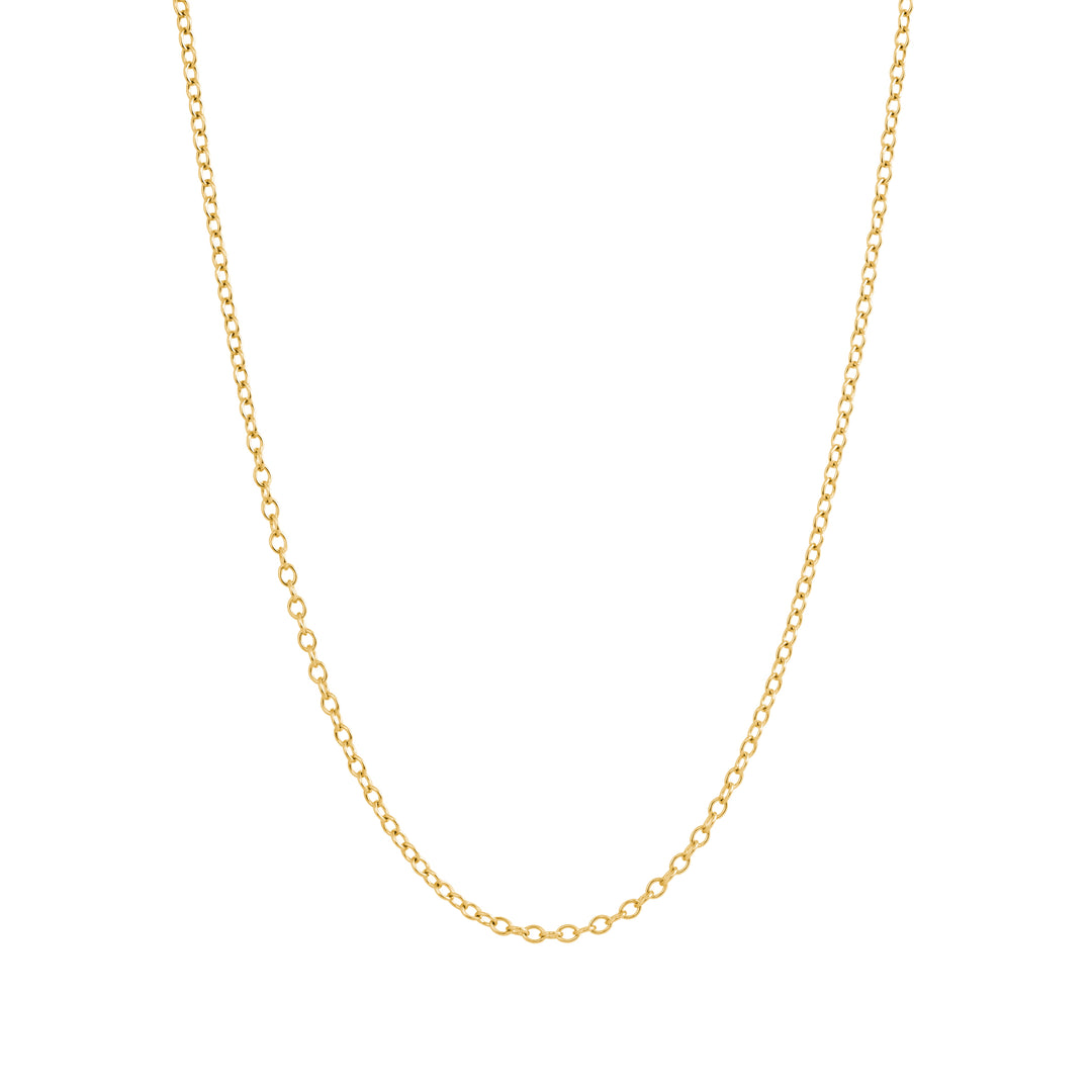 Thick Rolo Chain Necklace - Gold