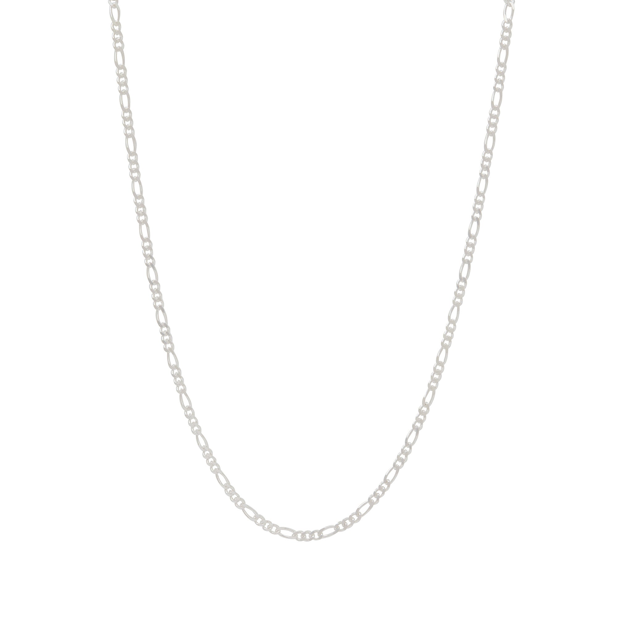 Mens figaro deals white gold chain