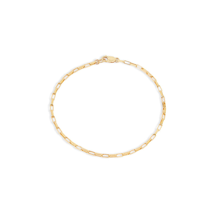 Men's Rectangle Chain Bracelet - Gold