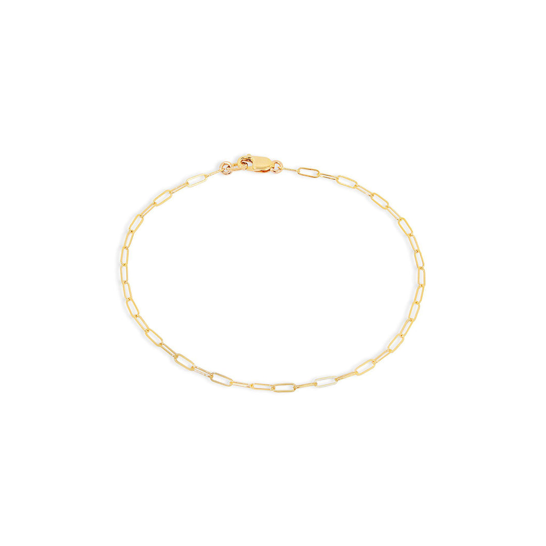 Men's Fine Rectangle Chain Bracelet - Gold