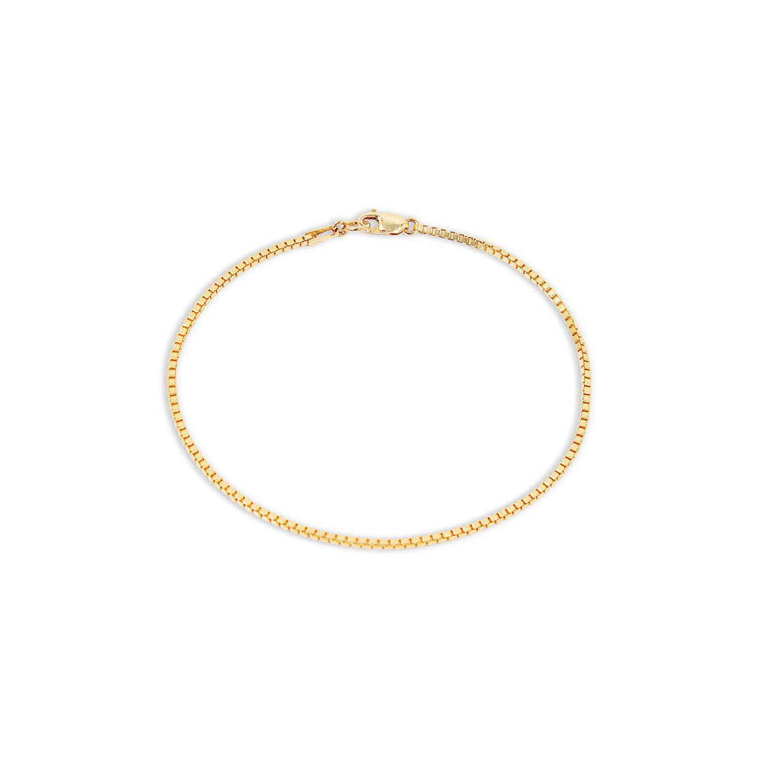 Men's Box Chain Bracelet - Gold