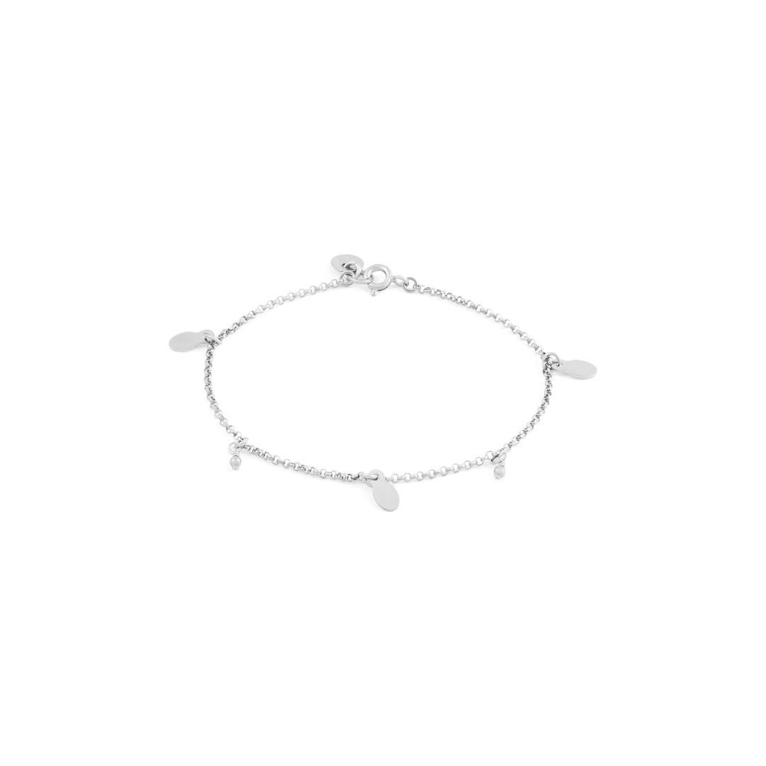 Hatti Beaded Anklet Sterling Silver