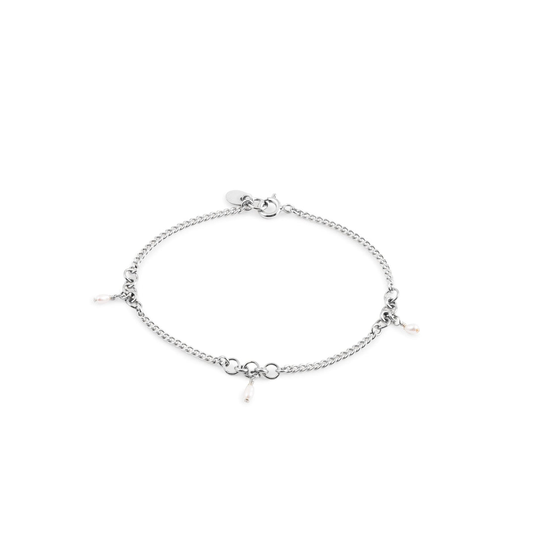 Magali Freshwater Pearl Anklet - Sterling Silver