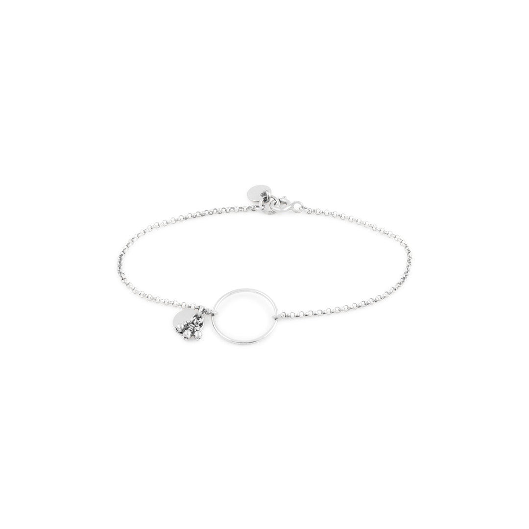 Pipa Beaded Anklet - Sterling Silver