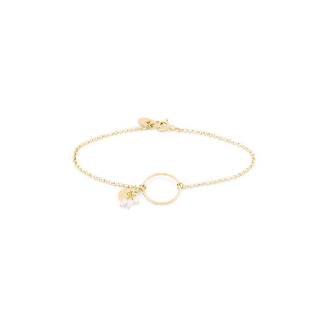 Pipa Freshwater Pearl Anklet - Gold