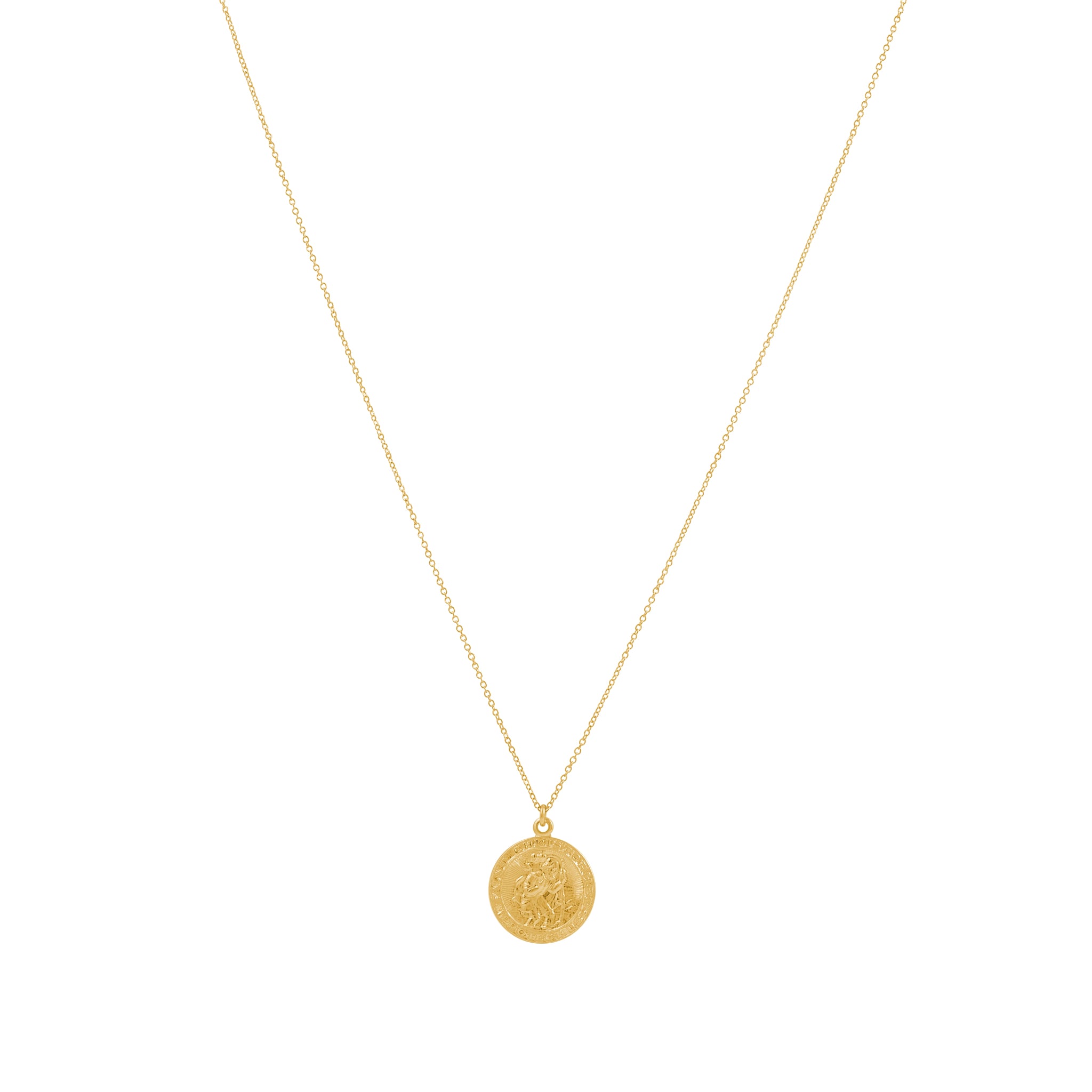 Leah Alexandra Fine St Christopher Necklace 9k Yellow Gold, 10k Yellow Gold  | Blue Ruby Jewellery, Canada