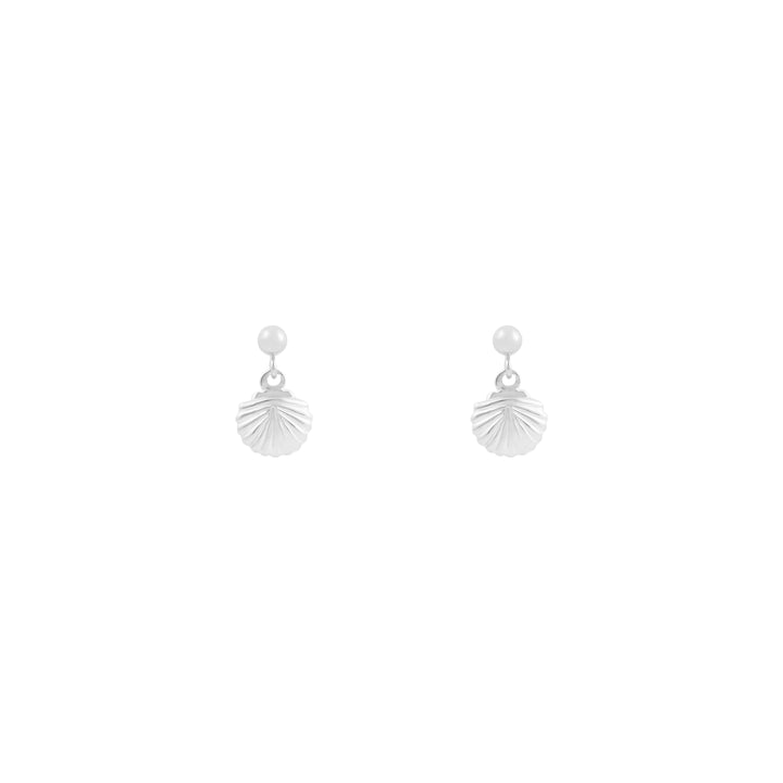 Tiny Shell Earrings - Sterling Silver