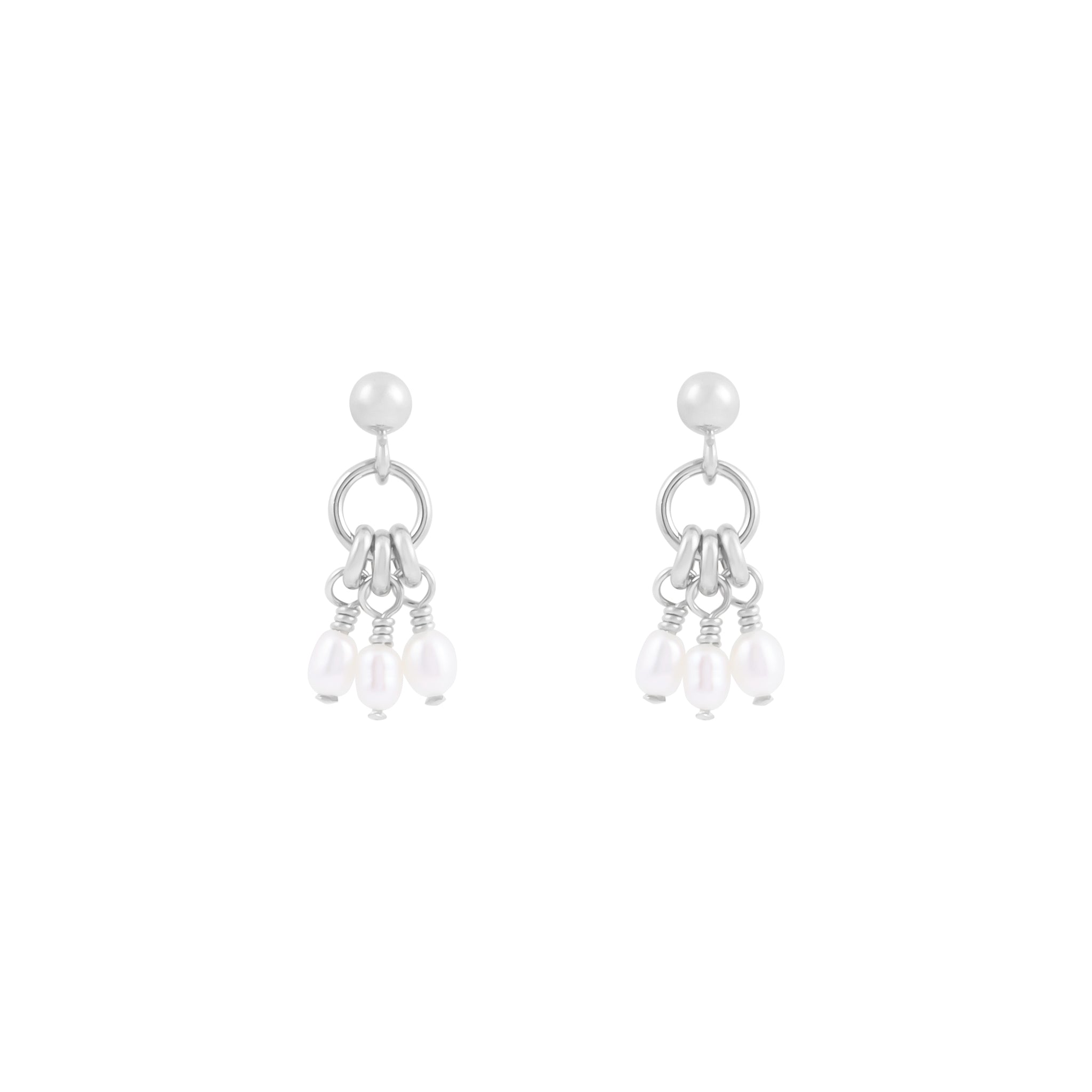 Freshwater pearl deals earrings sterling silver