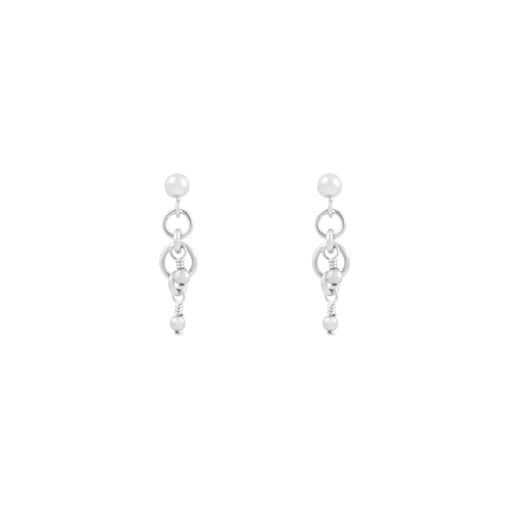 Alana Maria Jewellery Earrings - Peta Beaded Earrings Sterling Silver