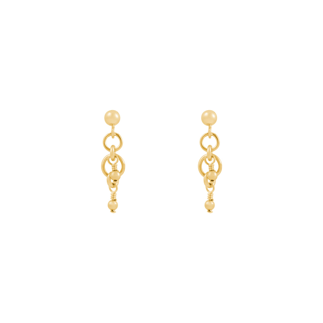 Peta Beaded Earrings - Gold