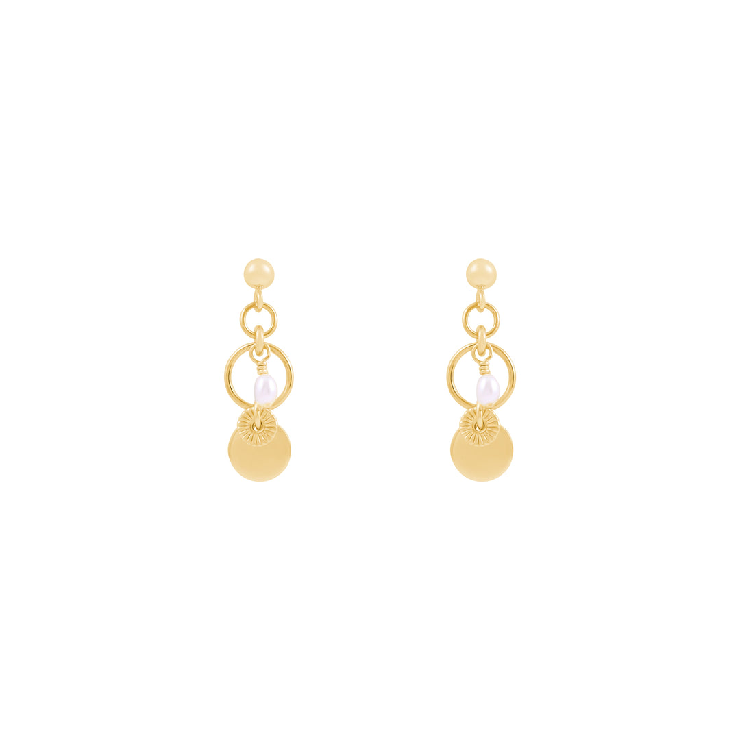 Tilly Freshwater Pearl Earrings - Gold