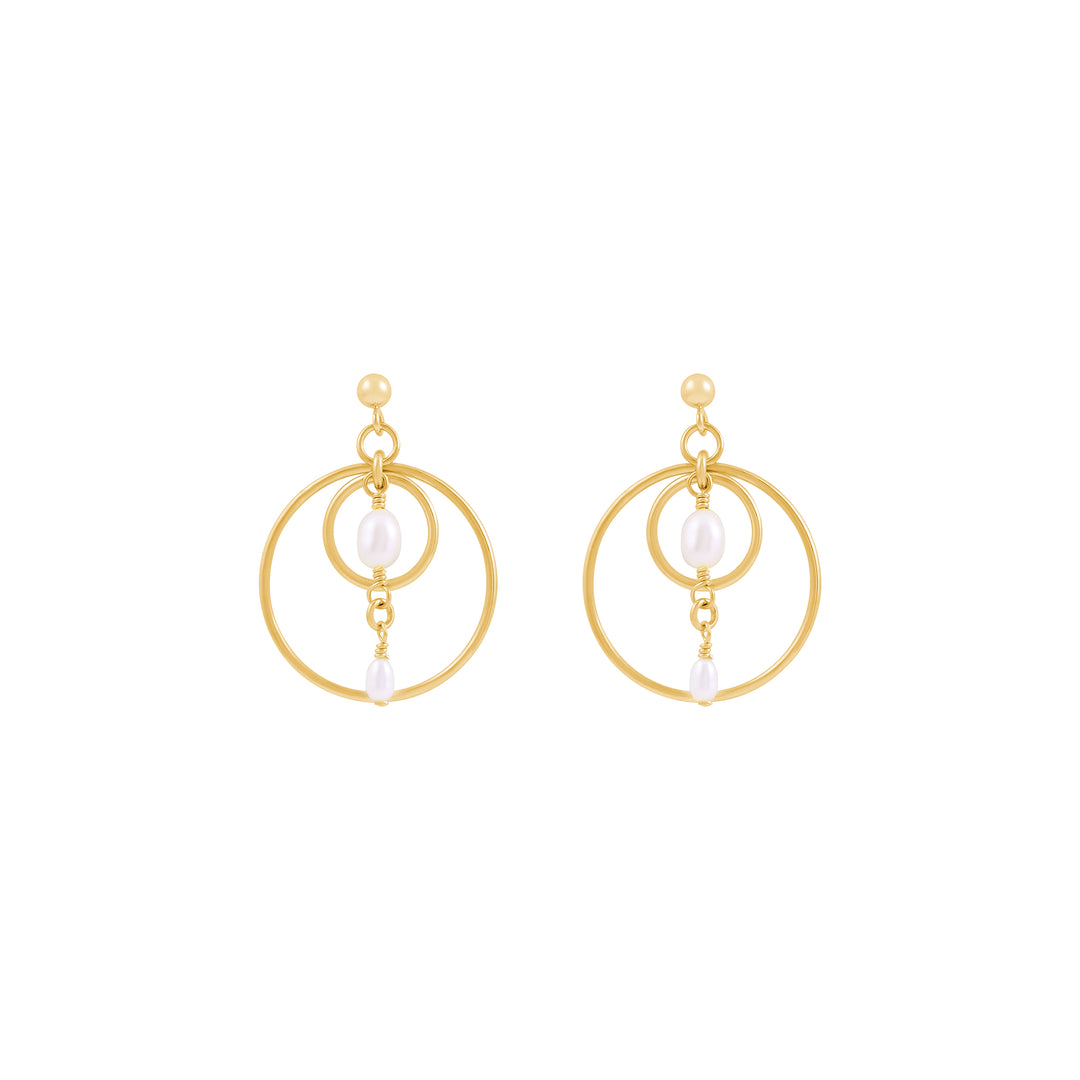 Marla Freshwater Pearl Earrings - Gold